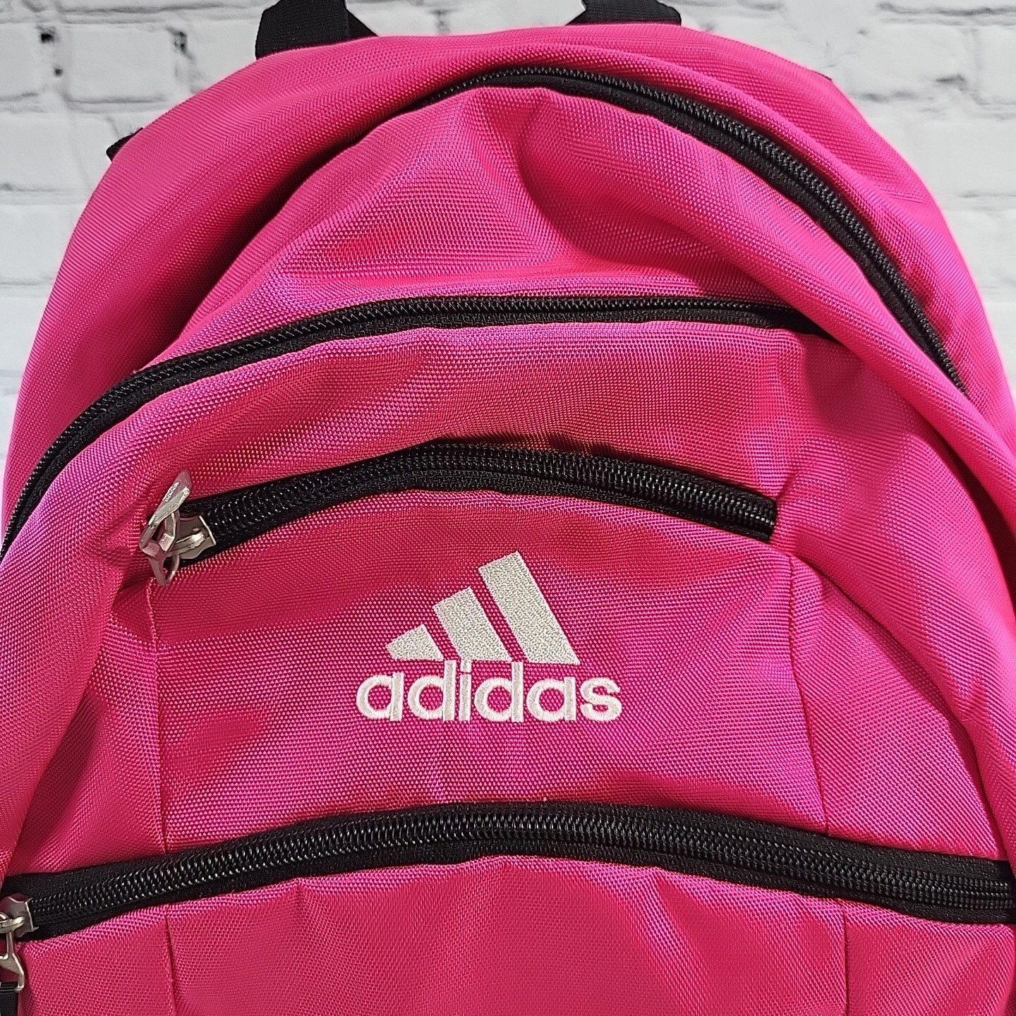 Adidas Pink Backpack Girls School Bag Multi Compartment Pockets
