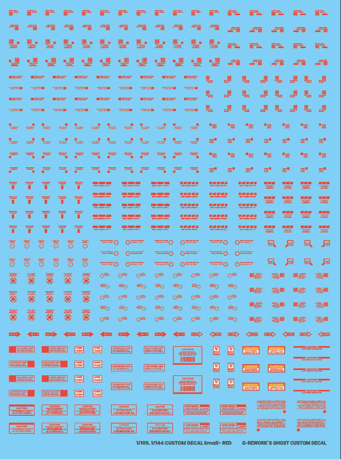 G-Rework 1/144 1/100 Custom Water Decal (Red) - US