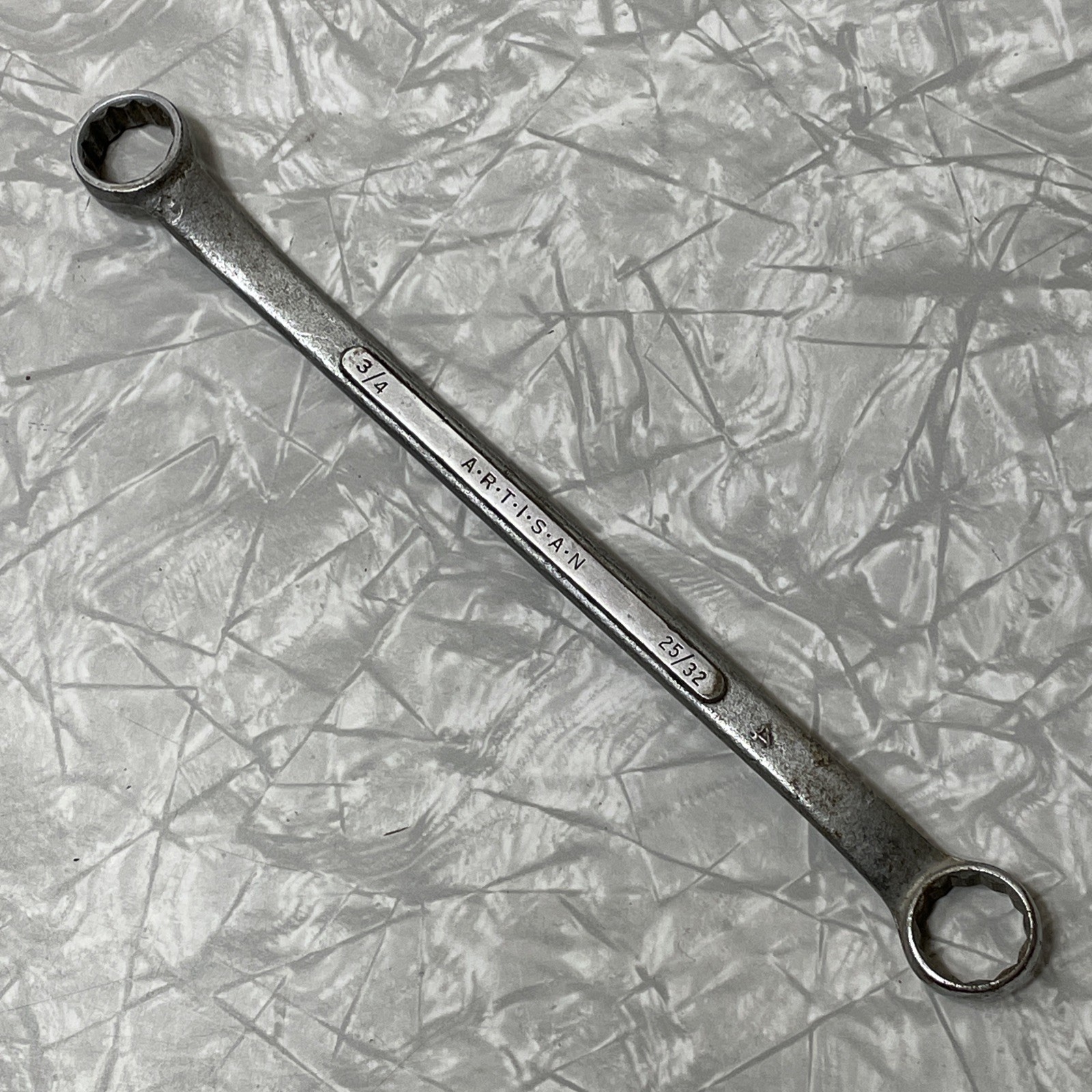 Vintage Artisan 12 pt. Box End Offset Wrench 3/4" x 25/32" USA Raised Panel Dbl