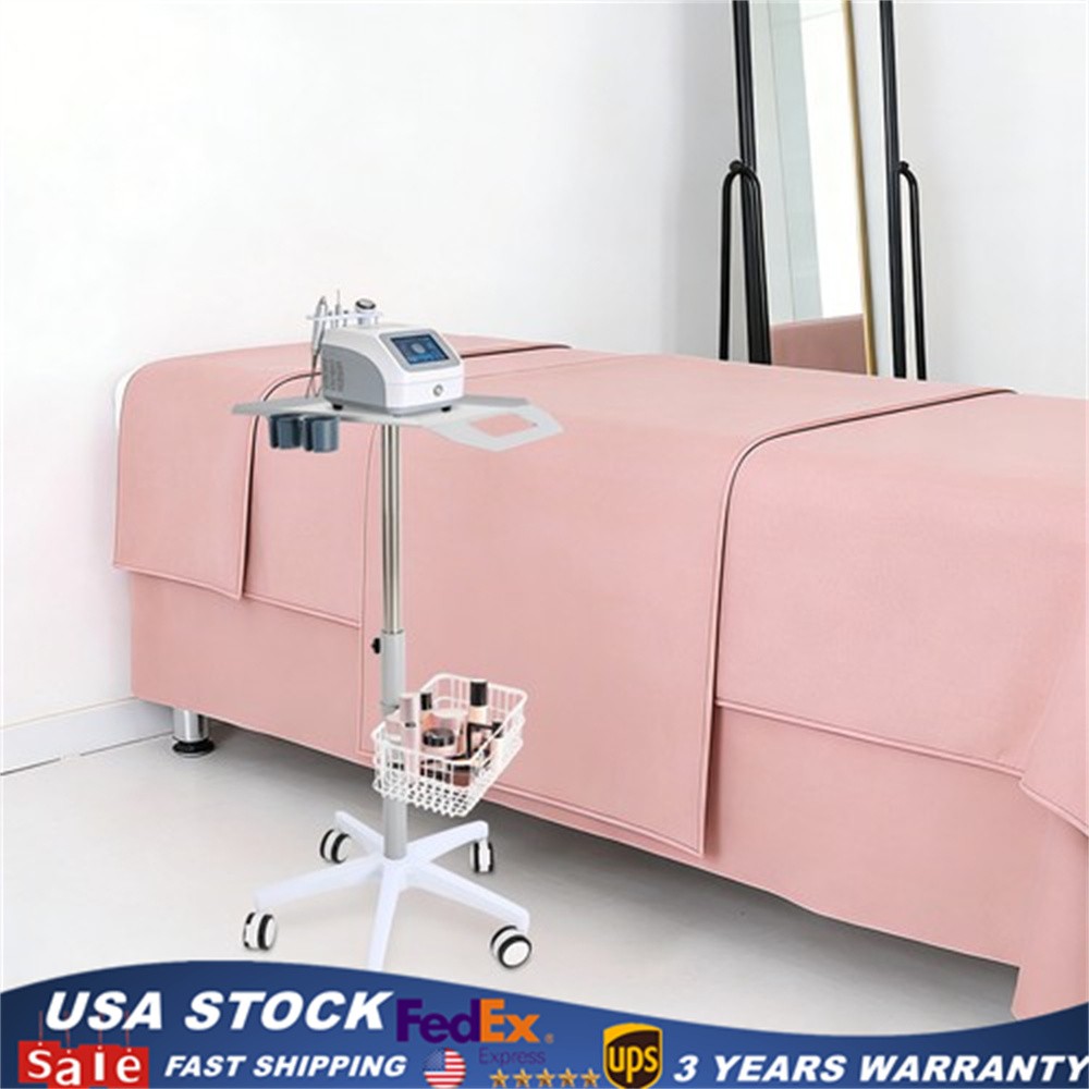 Versatile White Medical Cart with Adjustable Height and Ample Storage