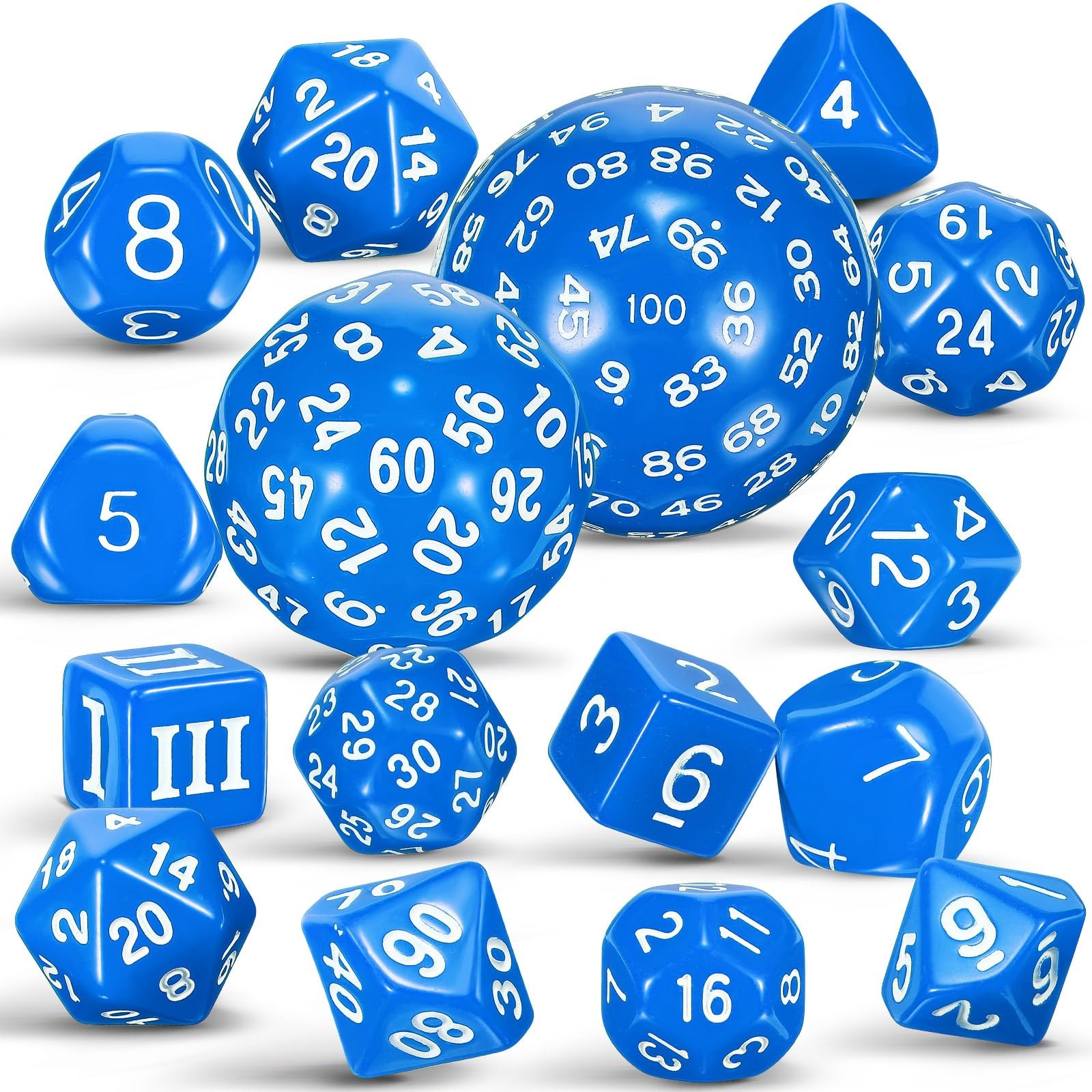Civaner 15 Pcs Complete 5.12 inches x 6.5 x 0.1 inches, Blue and White