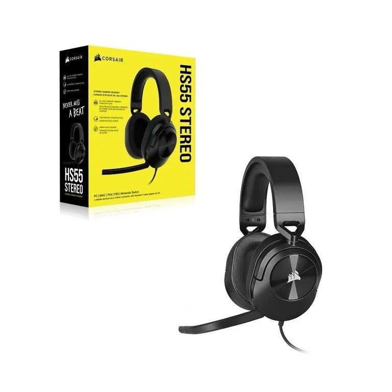 CORSAIR HS55 Stereo Gaming Wired Headset, Multi-Platform Compatible, NEW SEALED
