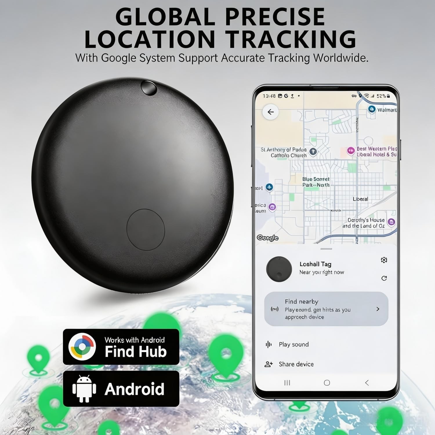 GPS Tracker for Vehicles - No Subscription Tracker Device for Vehicles, No Mo...