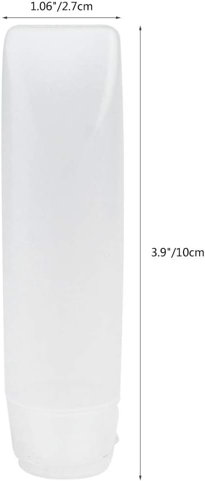 GANPUB 5 Pcs White 1 oz Travel Bottles Empty Refillable Toothpaste Tubes Cont...