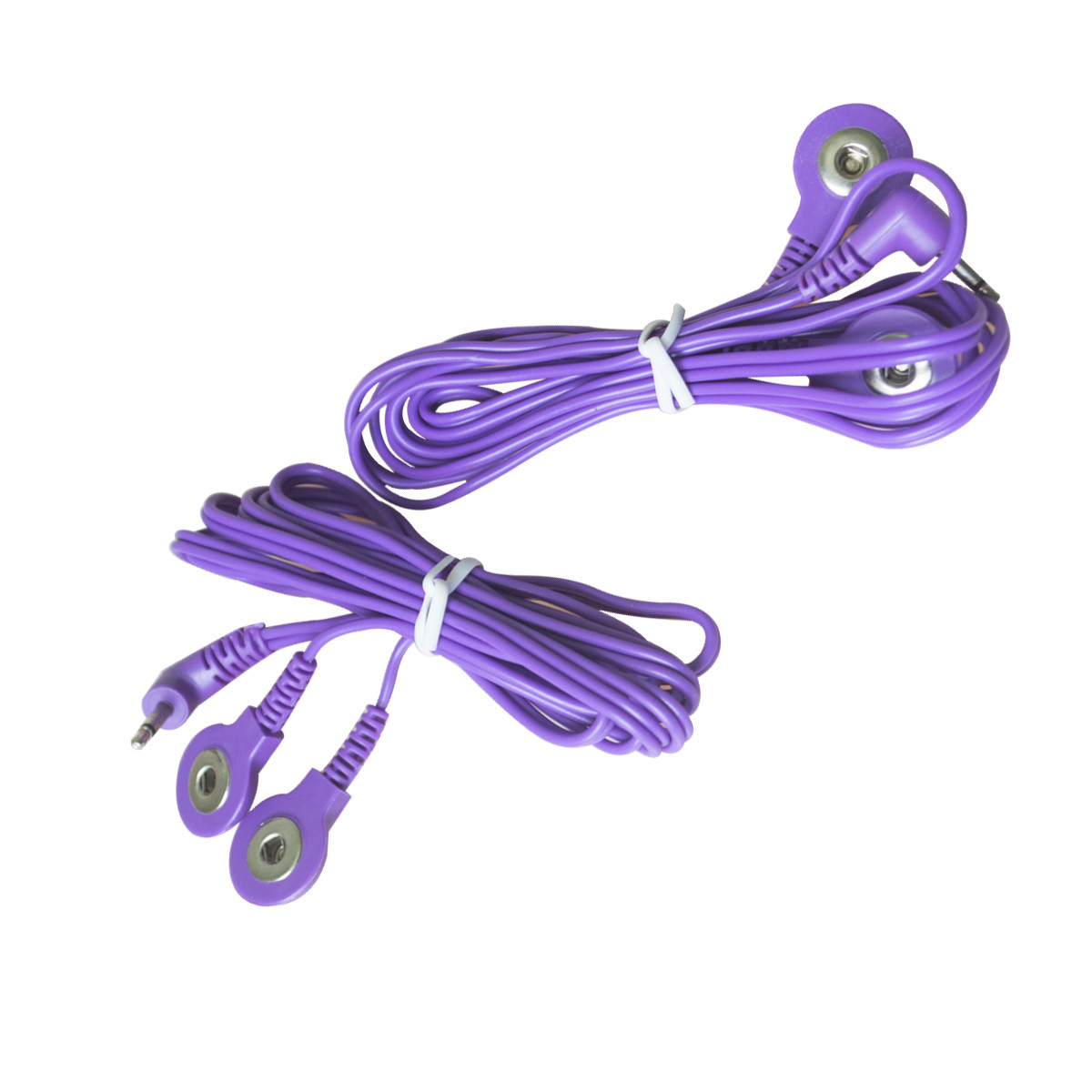 Electrode Lead Wire Connecting Cable With 2 Buttons For TENS Massager 2.5mm Plug