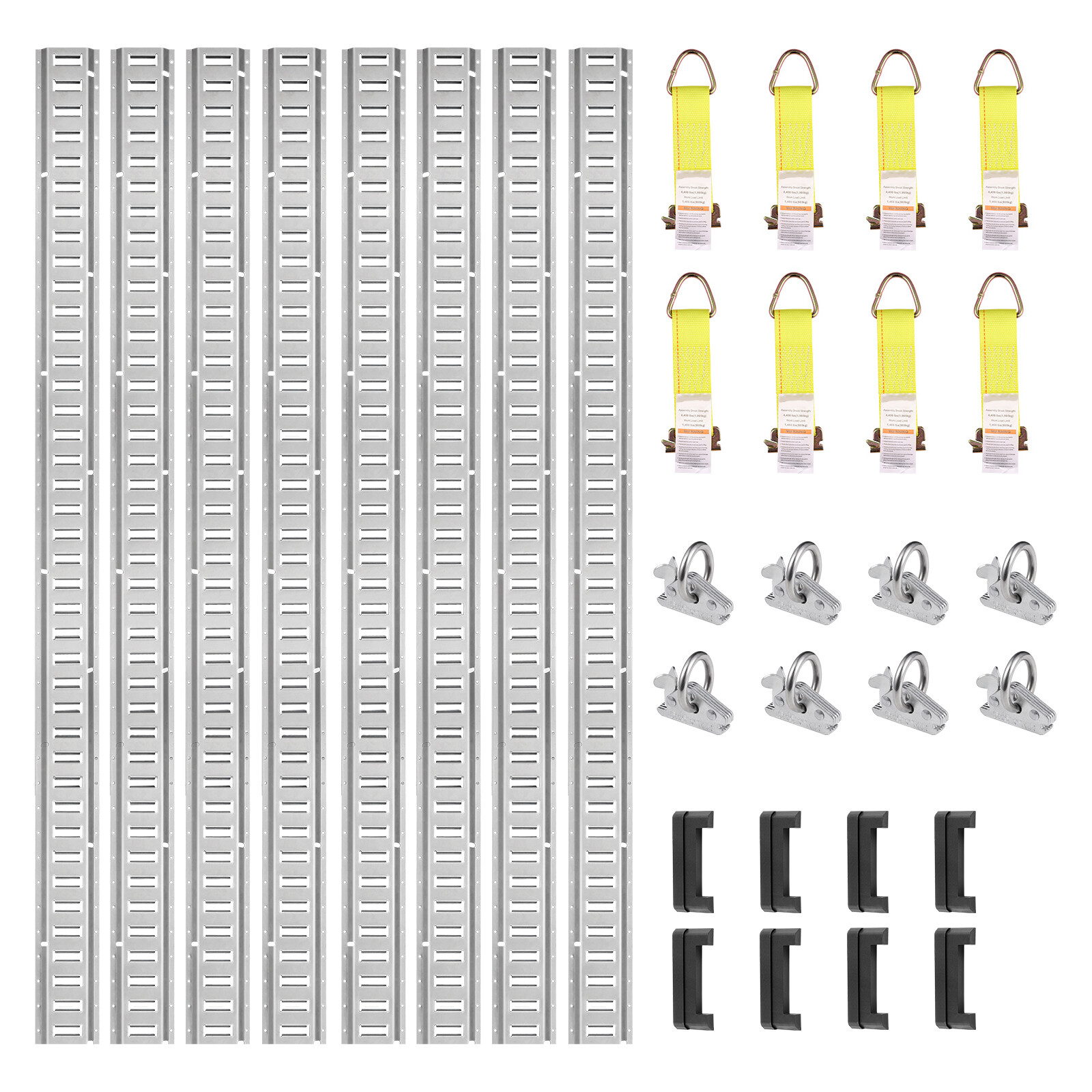 Uimoso E Track Tie Down Rail Kit E Track Rails 34 PCS 5' Enclosed Cargo Trailer