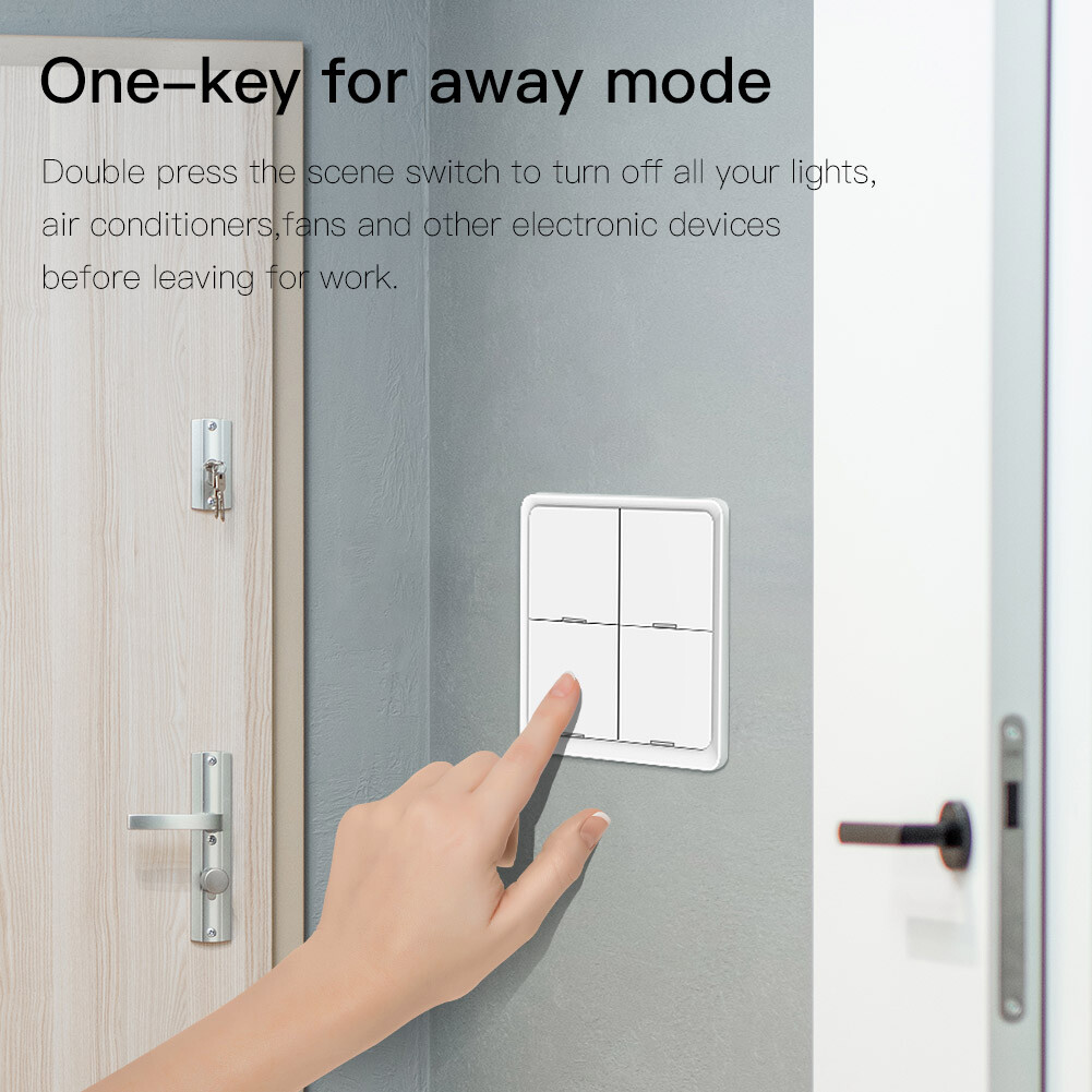MOES Tuya ZigBee Wireless 12 Scene Smart Switch Push Button APP Remote Control