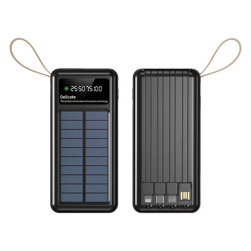 2025 Super 4 USB Portable Charger Solar Power Bank For Cell Phone