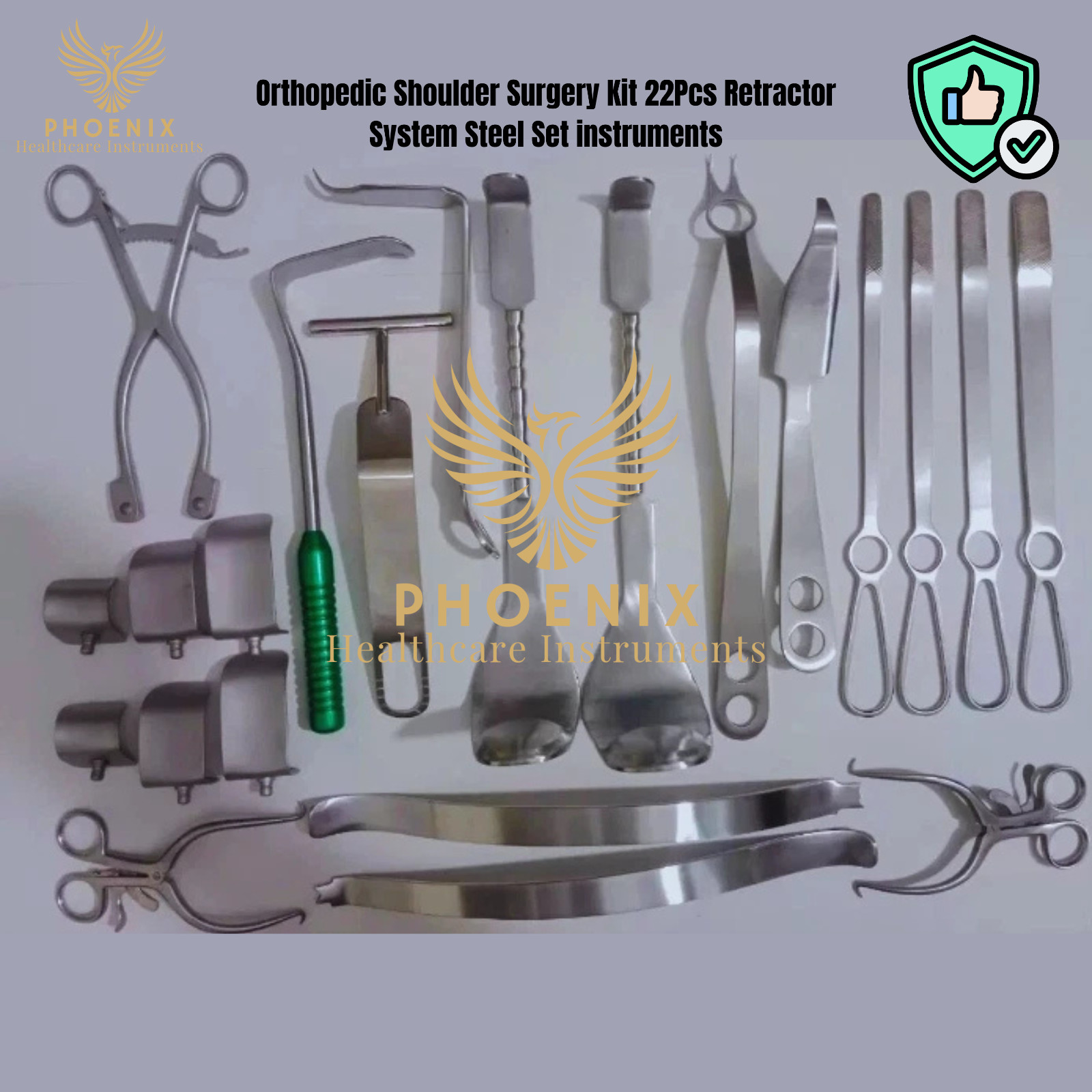 Orthopedic Shoulder Surgery Kit 22Pcs Retractor System Steel Set instruments