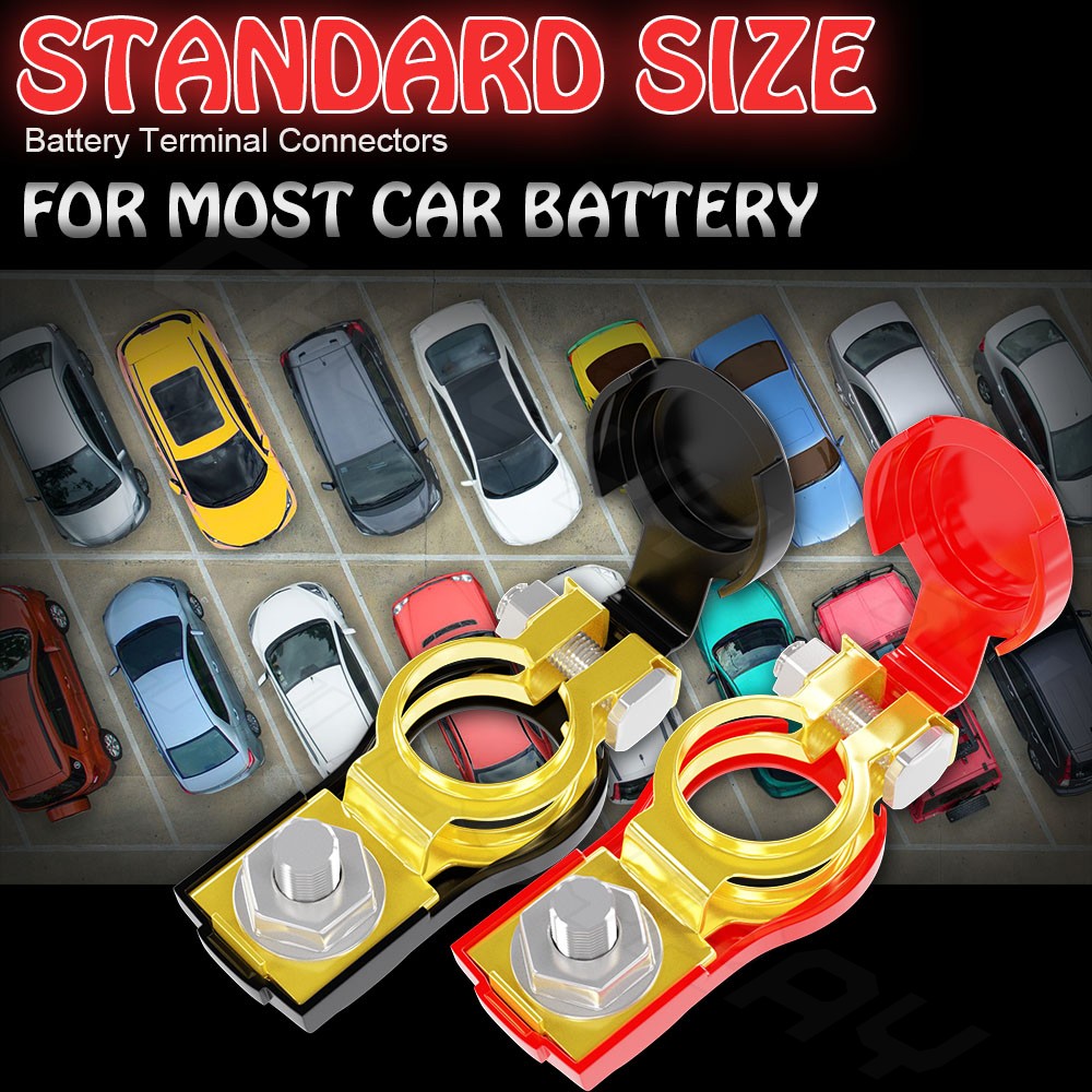 Negative & Positive Auto Battery Cable Terminal Top Post Connector For Cars New