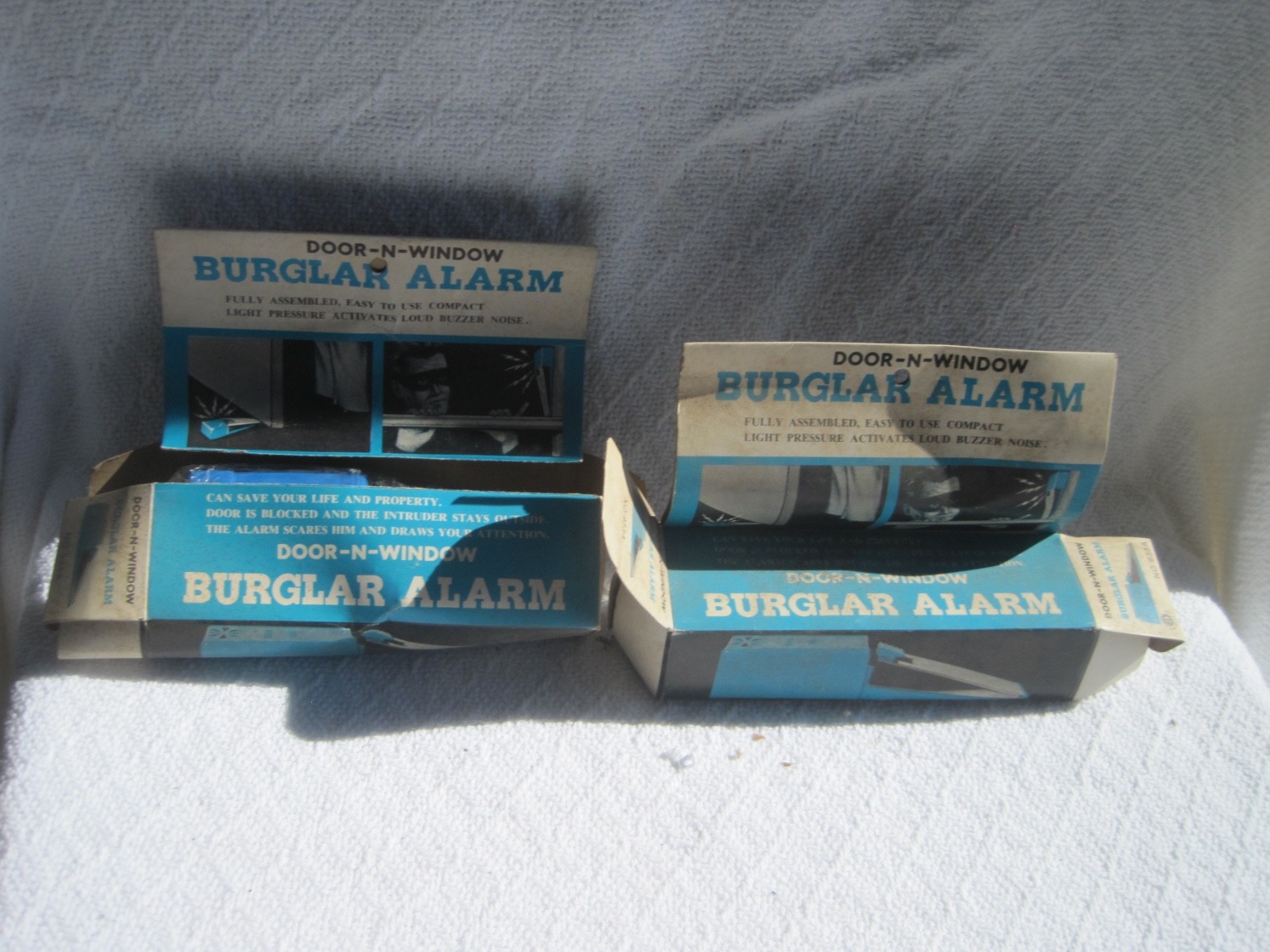 Lot Of 2! VTG Door Widow Burglar Alarm AA Battery Operated W/ Original Box