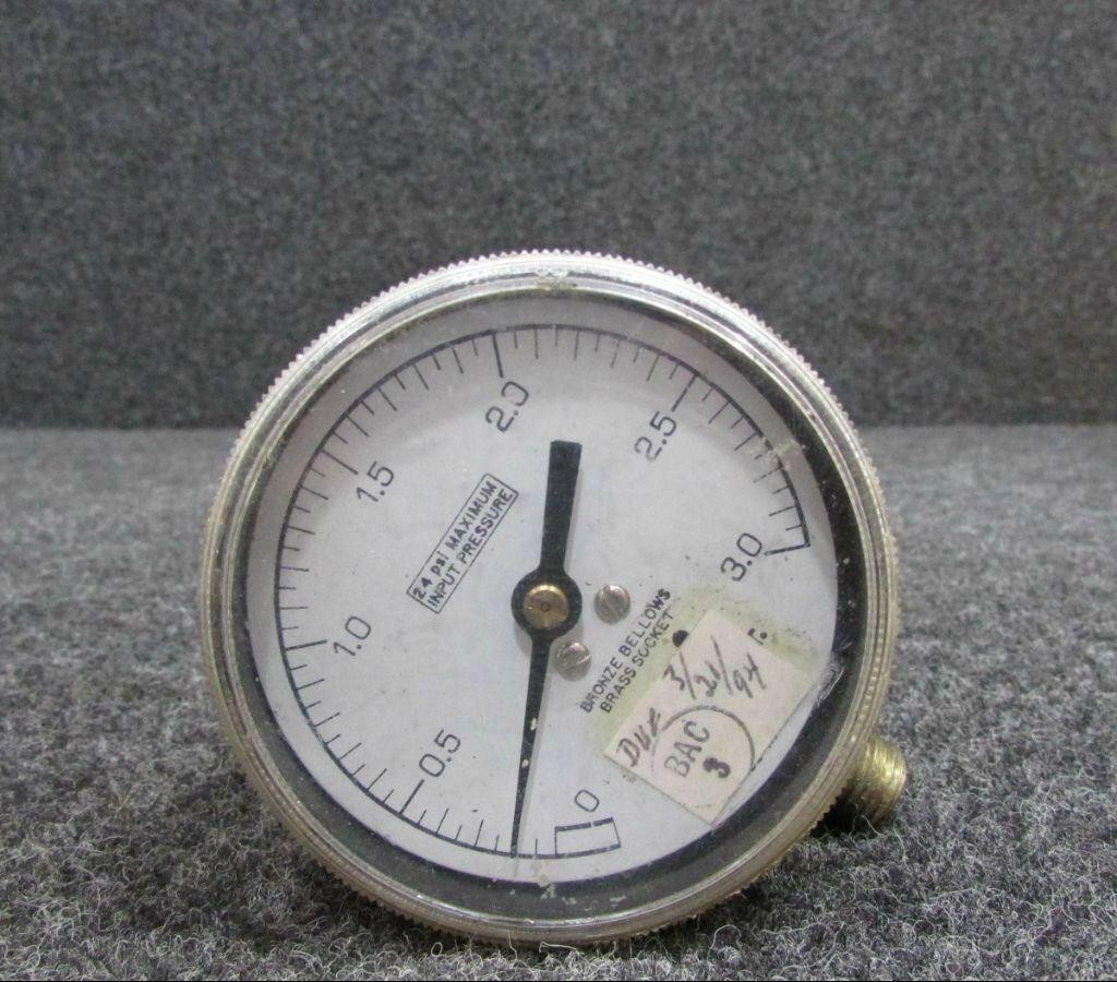 Bronze Bellows Brass Socket Maximum Input Pressure Gauge