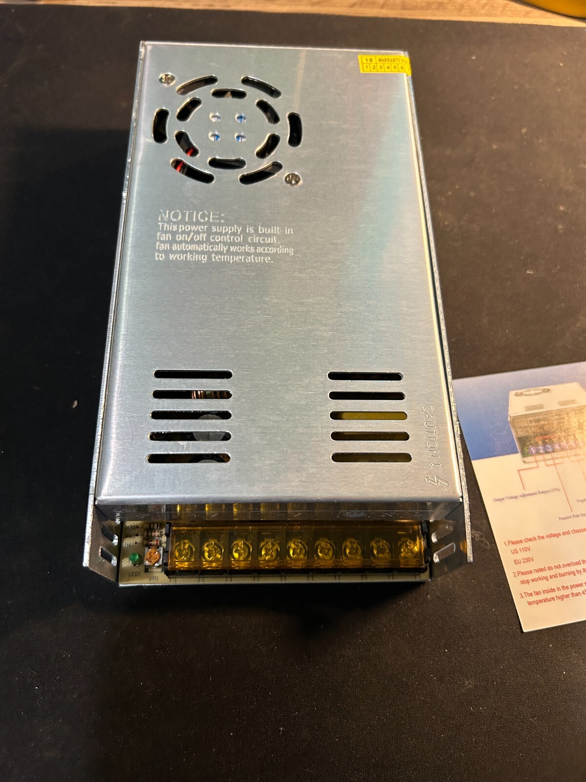 AC-DC Power Supply 12V 360W- 100-240VAC 50/60Hz "Switchable"