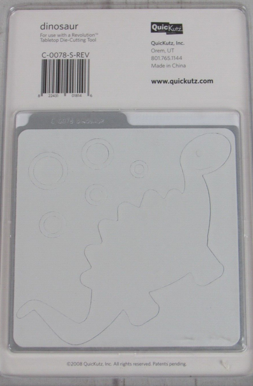 QuicKutz Dinosaur 4x4, 1 Cutting Die Set C-0078-S-REV