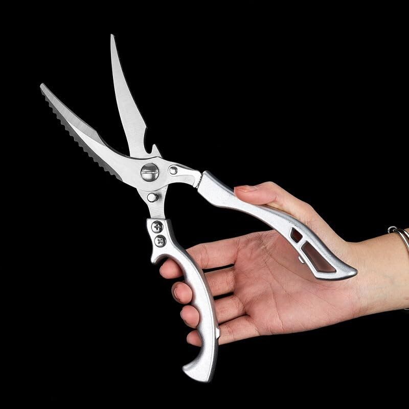 Heavy Duty Stainless Steel Bone-Cut Scissors Multipurpose Kitchen Scissors Pr...