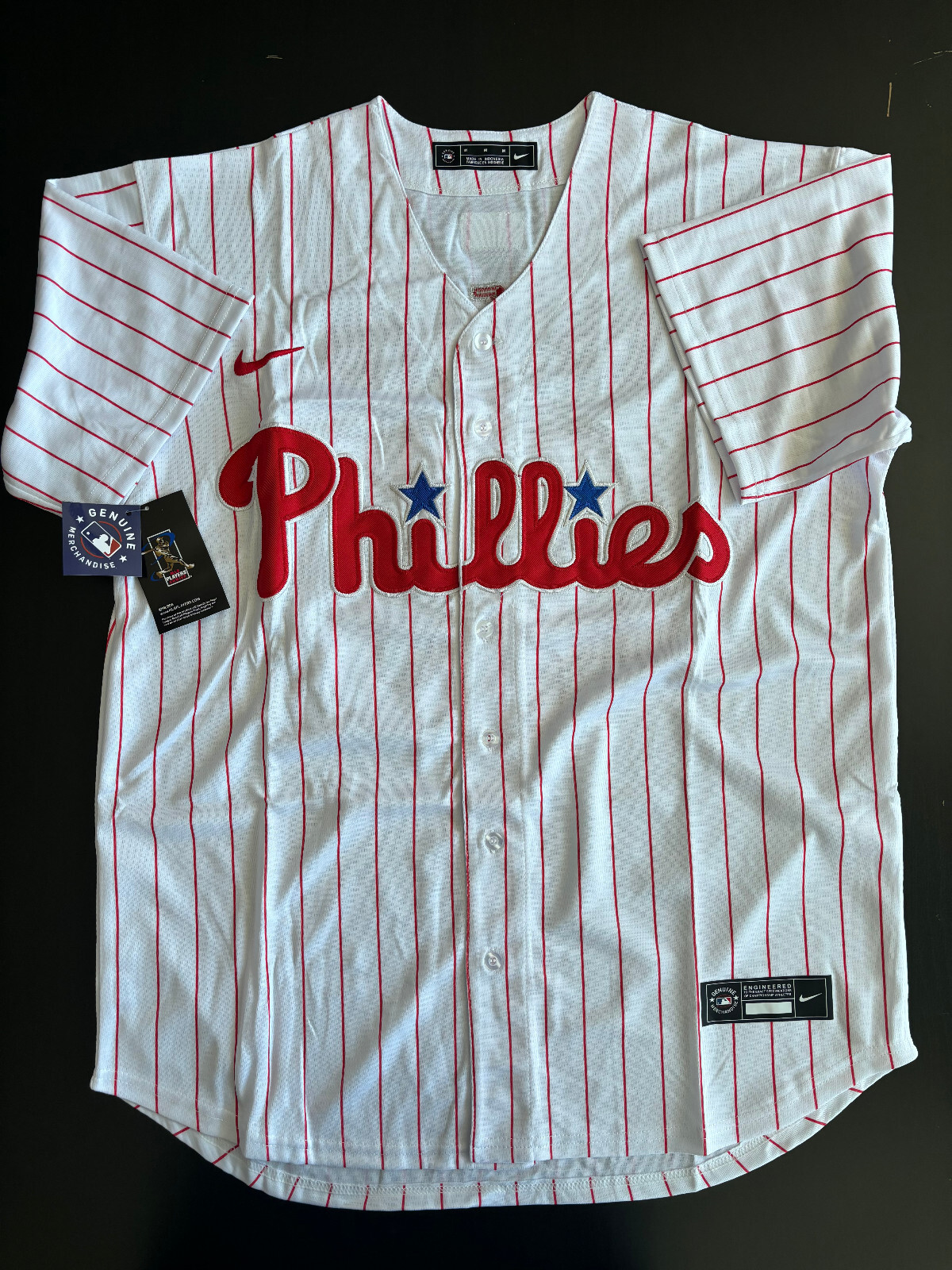 Zach Wheeler #45 Men's Philadelphia Phillies White Flex Jersey LARGE - NWT