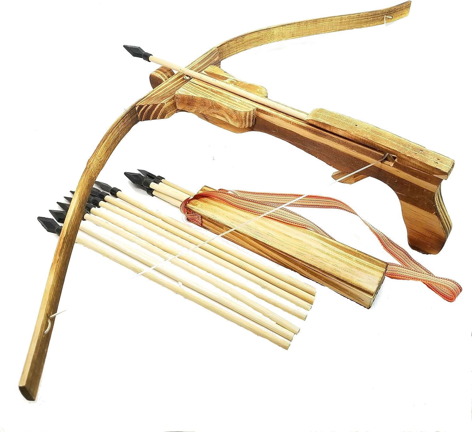 Adventure Awaits! - Handmade Crossbow Set - 10 Wood Arrows and Wood Quiver - ...