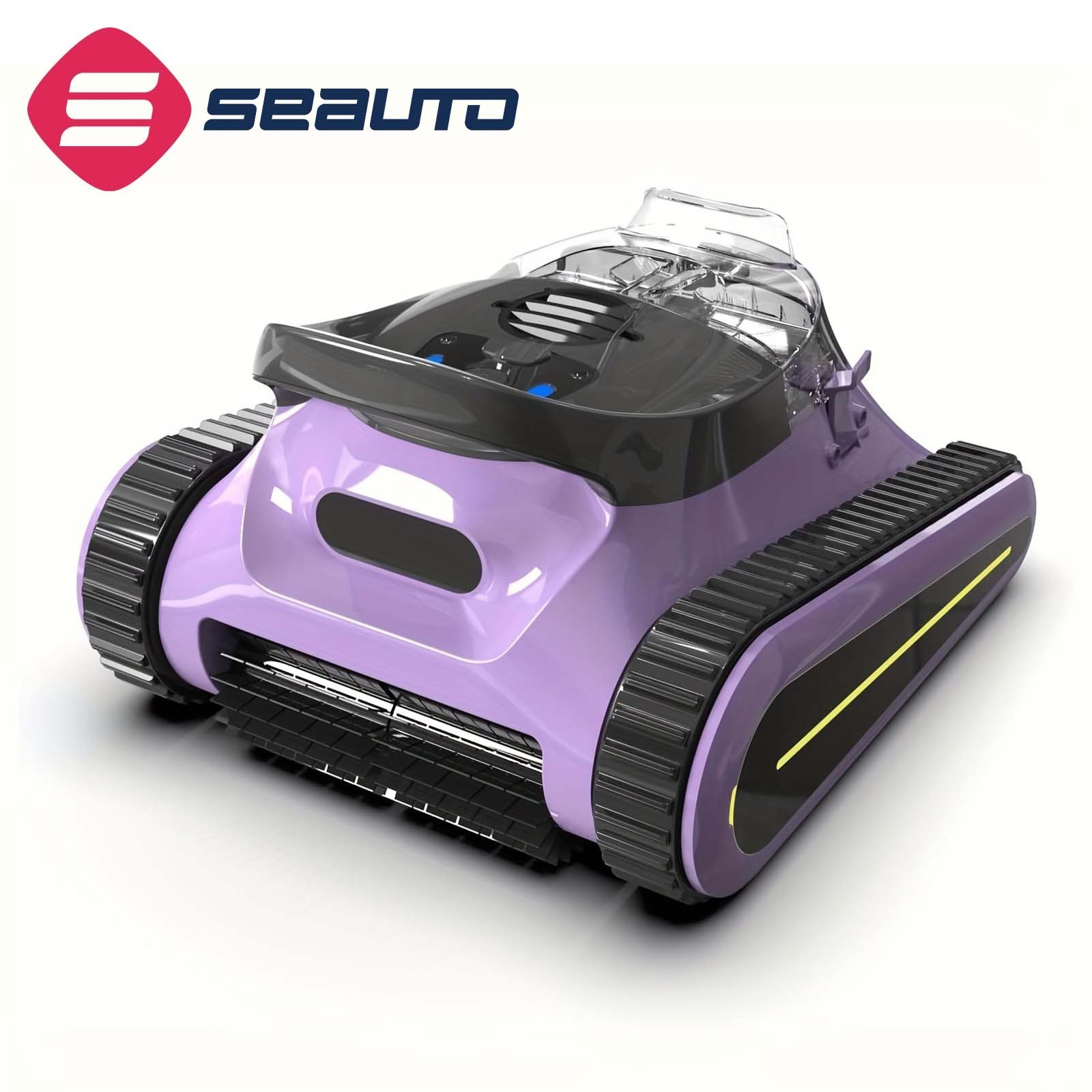 Seauto Cordless Robotic Pool Cleaner Sonar Navigation Wall Climbing APP Support