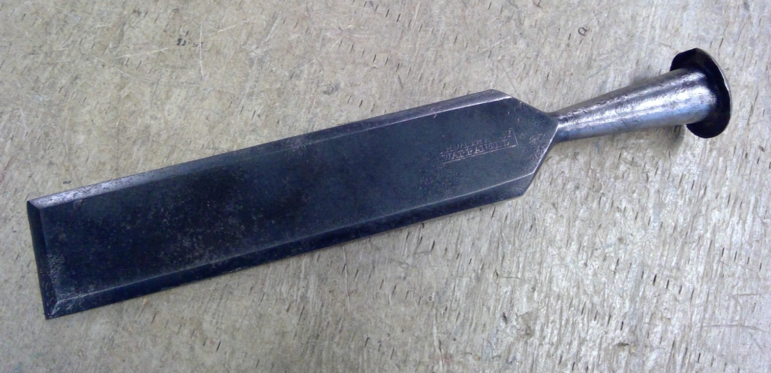 Vintage T.H. Witherby 1-1/2” Wide Beveled Edge Socket Chisel