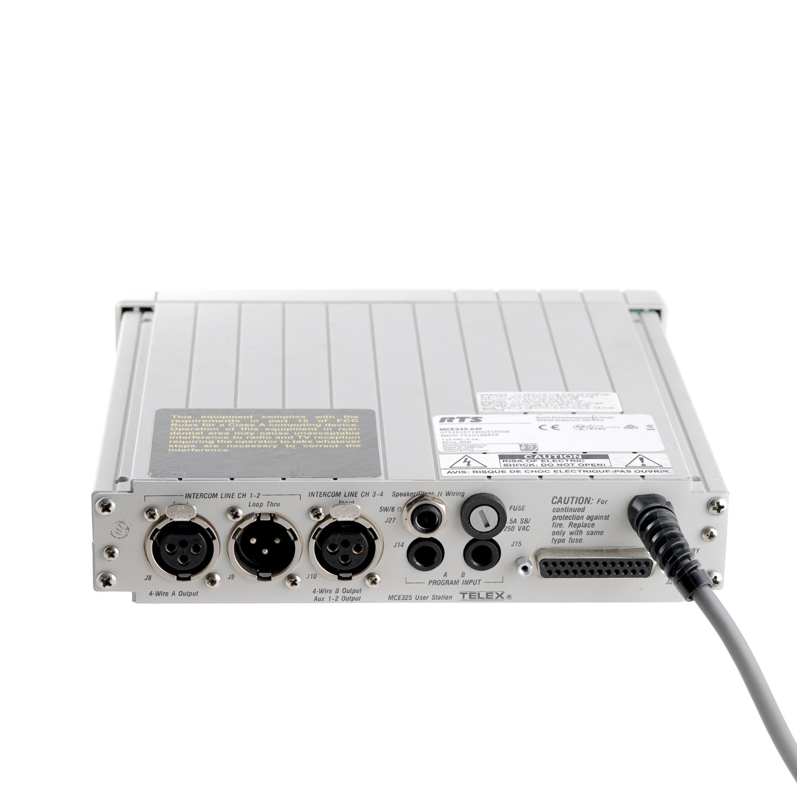 RTS Telex MCE-325 Programmable 2 to 4-Channel Intercom User Station A4F