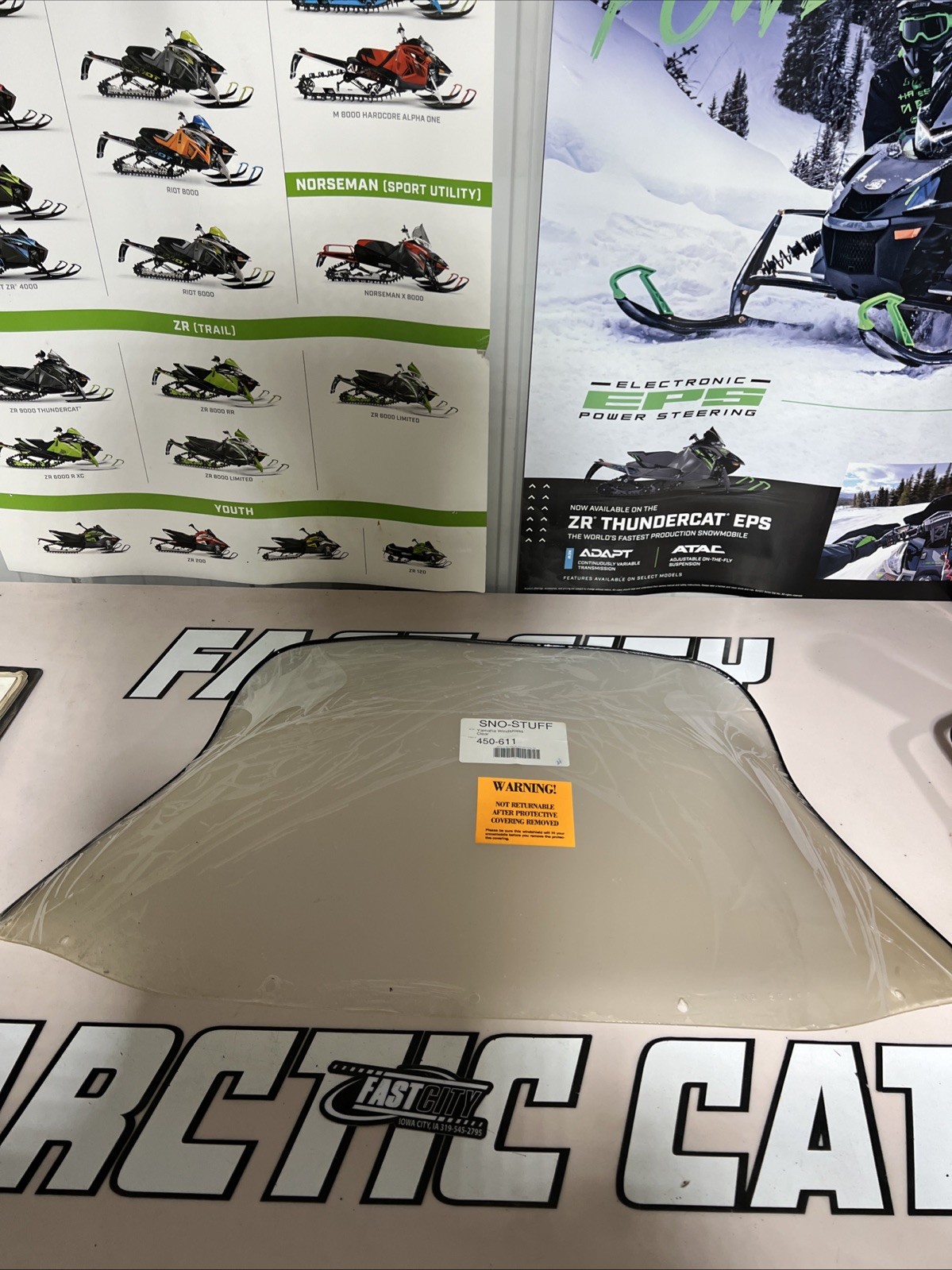 Sno Stuff Replacement Windshield 15" Clear #450-611 for Yamaha NOS