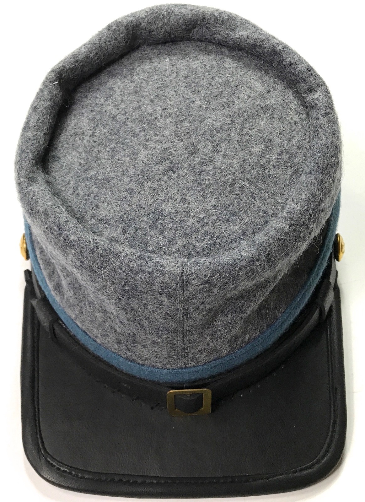 CIVIL WAR CSA CONFEDERATE INFANTRY GREY WOOL KEPI FORAGE CAP HAT-MEDIUM