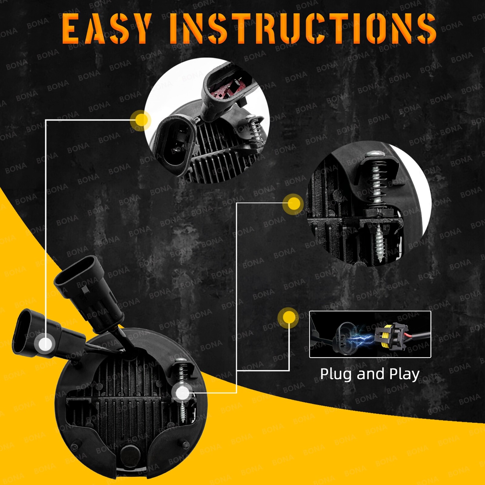 LED Fog Lights Bumper Lamps For 2007-2014 Ford Expedition 2008-2011 Ranger DRL
