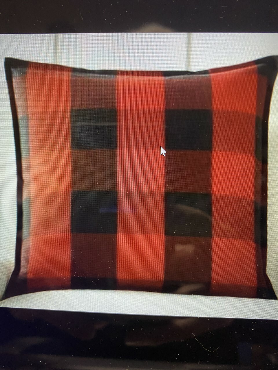 NEW Pottery Barn Buffalo Check Pillow Cover Black Red 24" Plaid Farmhouse NWT