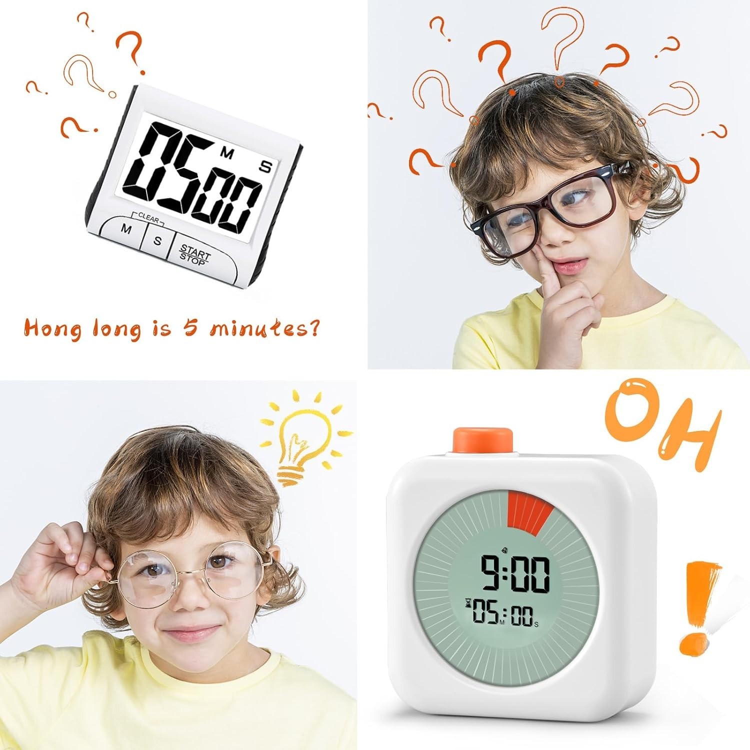 User-Friendly Visual Timer for Educators - 60-Minute Silent Countdown for Focus