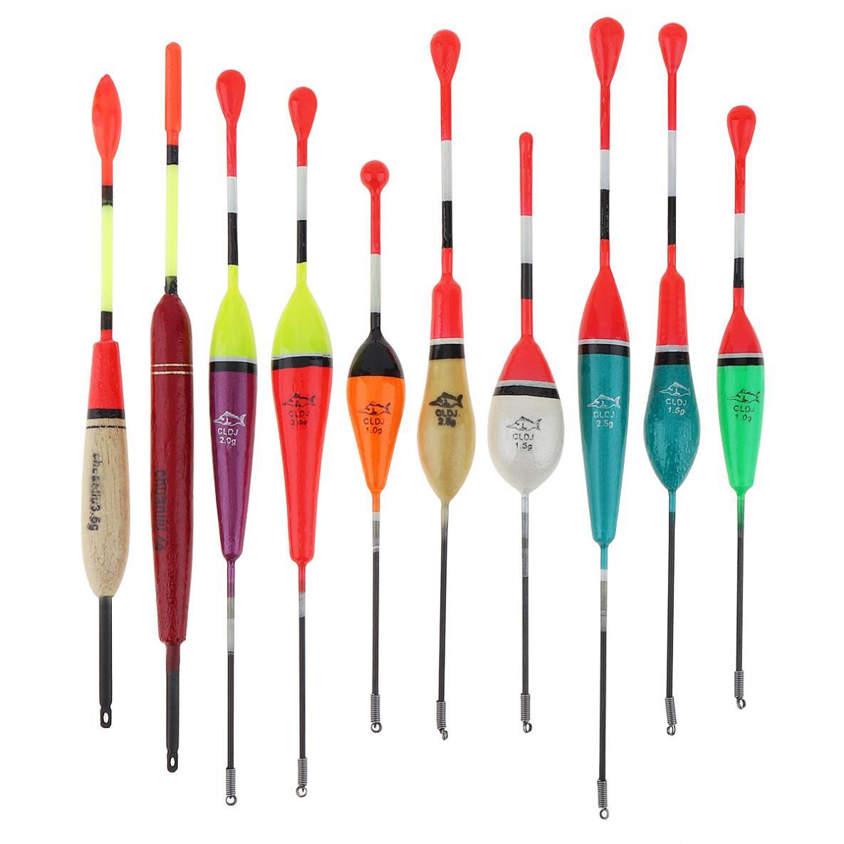 10 Fishing Floats Bobbers Balsa Wood Slip Oval Stick for Crappie Panfish Walleye