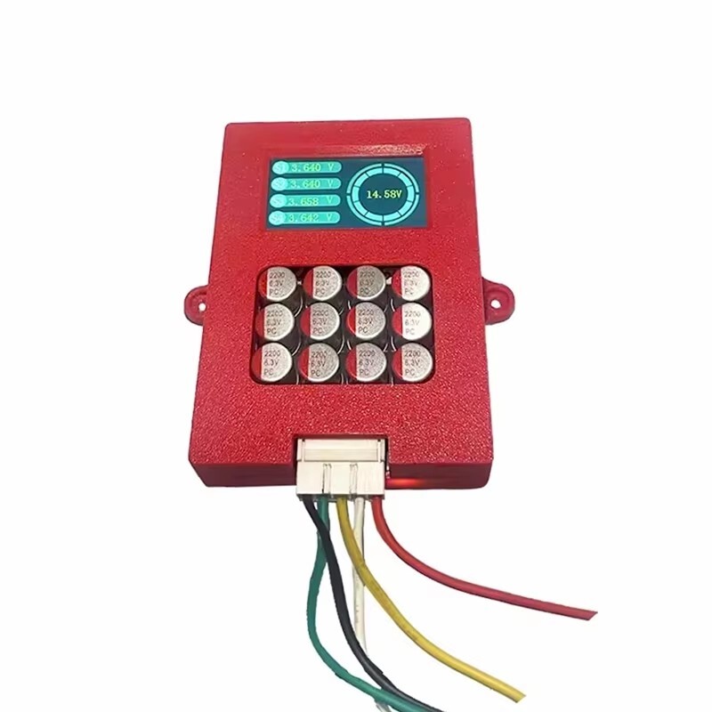 4S Li-ion LiFePo4 Battery Pack 5A Active Equalizer Balancer with Voltage display