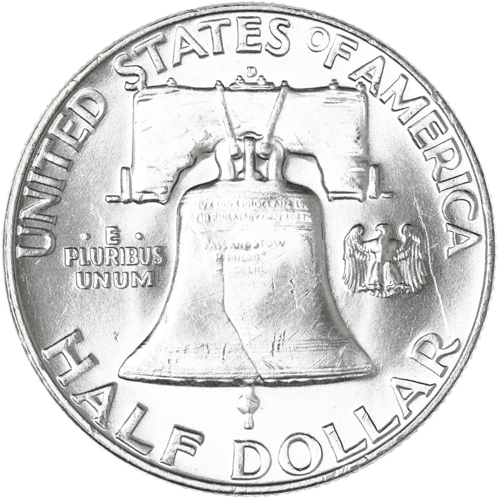 1953 D Franklin Half Dollar 90% Silver BU