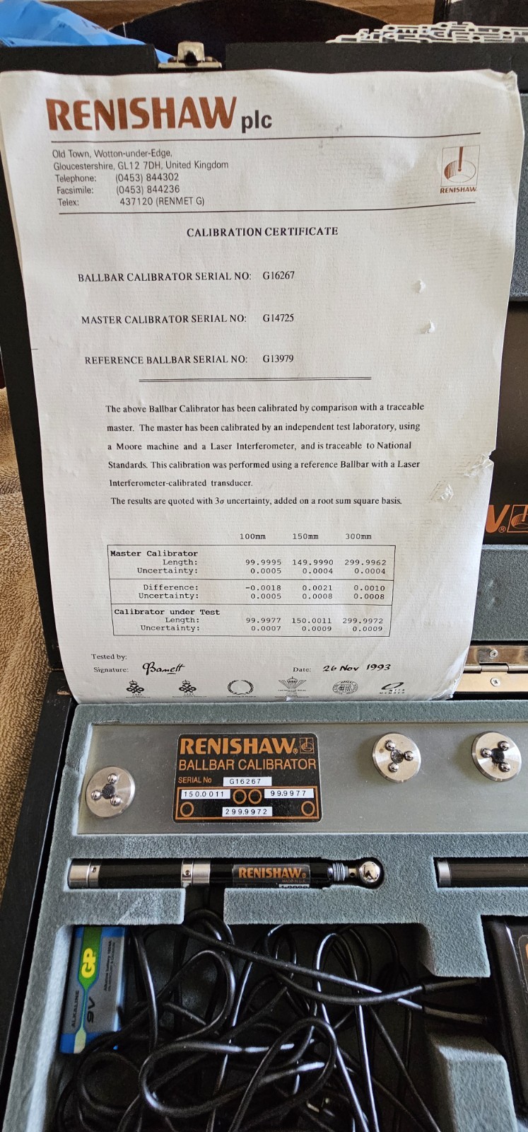 Renishaw QC10 Ballbar System Kit Calibrator Interface Case Manual Software