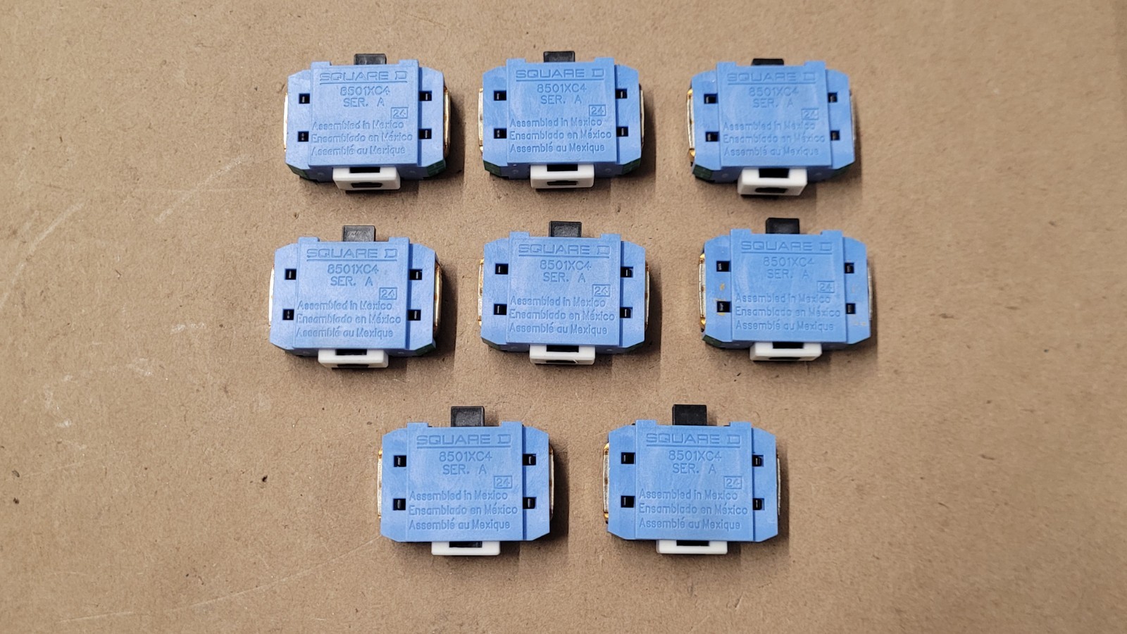 Lot of 8 Square D 8501XC4 Contact Blocks