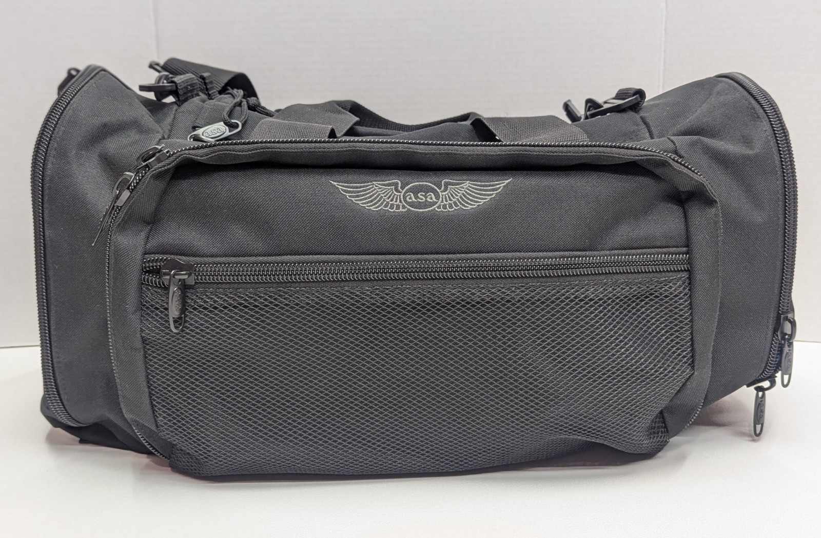 ASA AirClassics Pilot Flight Bag Pro 2 Black Blue Multi Pockets EUC
