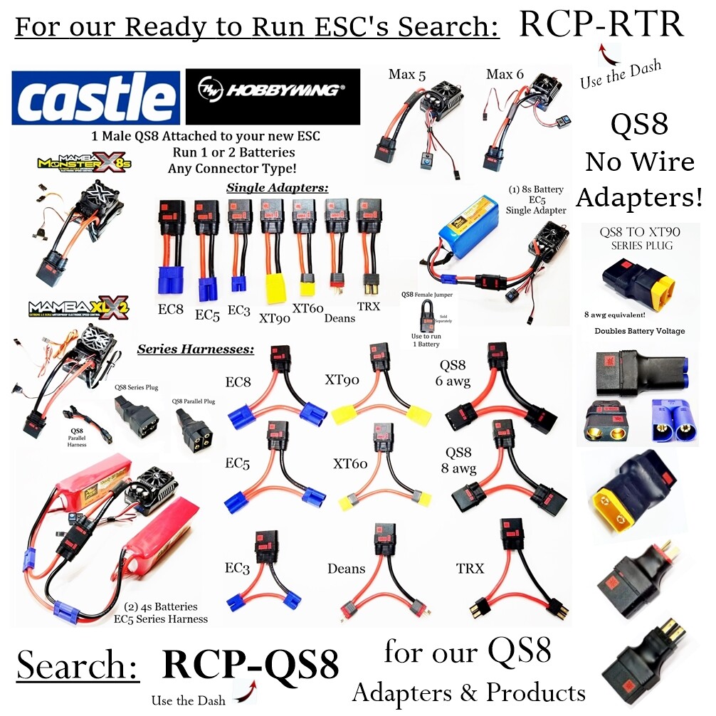 RCP XT90 Parallel Plug No Wire