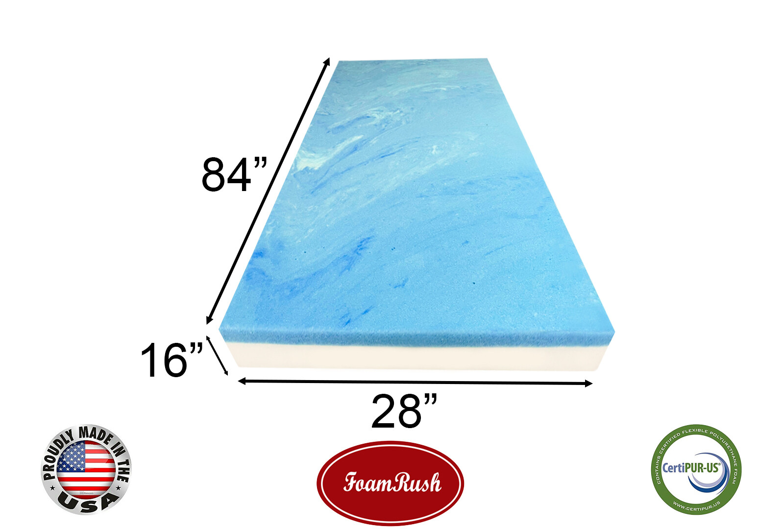 16" Moroccan Floor Upholstery Foam Cushion Insert-Compatible for AsalaLiving