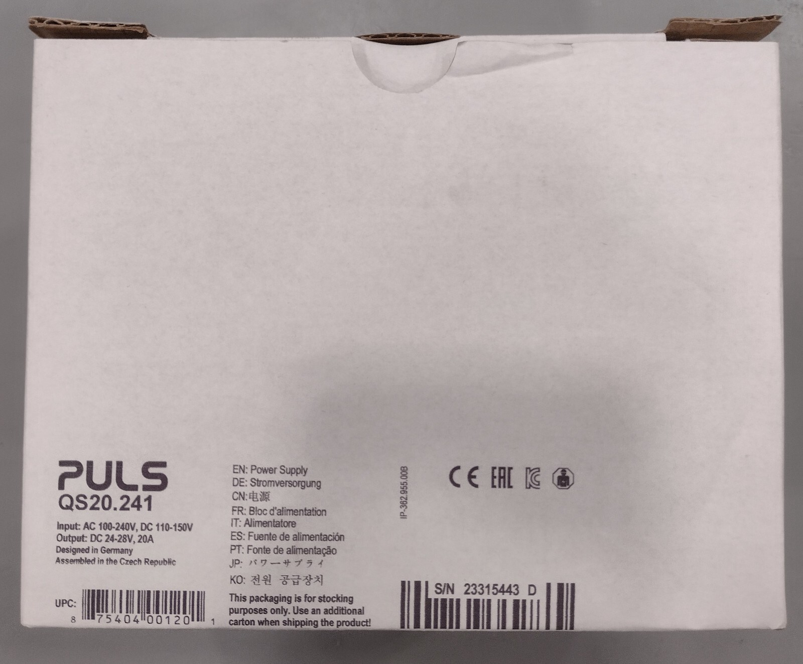 NEW Puls Dimension QS20.241 Power Supply - FREE SHIPPING