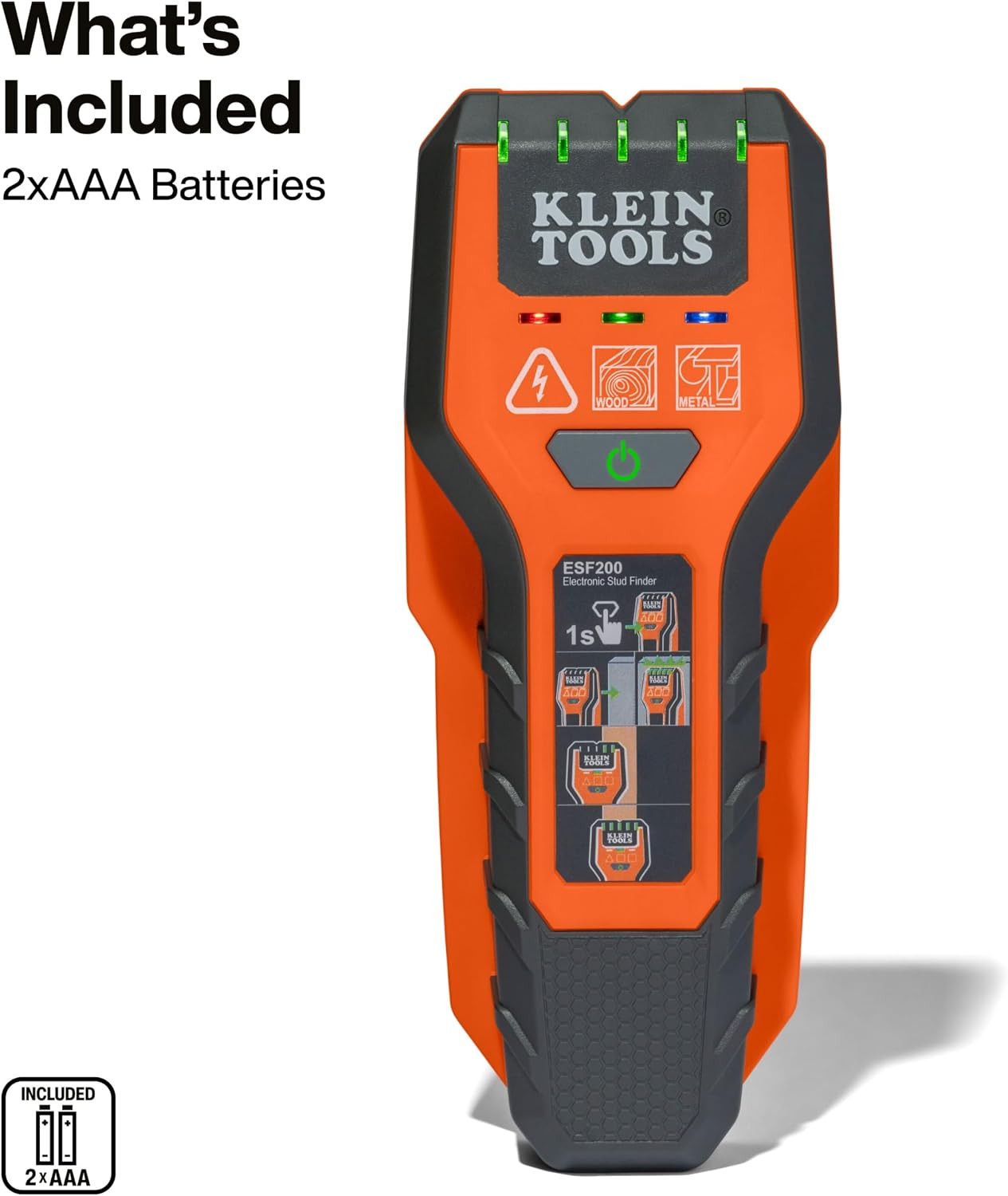 Klein Tools ESF200 Multi-Scan Stud Finder and Wall Scanner with LED Indicators,