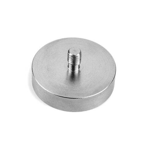 1X Strong MALE Thread 60mm M8 113kg Neo Pot Magnet | Neodymium Retrieving Magnet