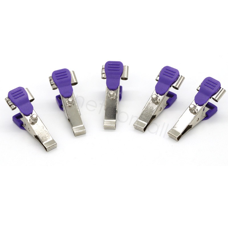 5 Pack Veterinary EKG ECG Alligator Electrode Clip Universal Snap Connection