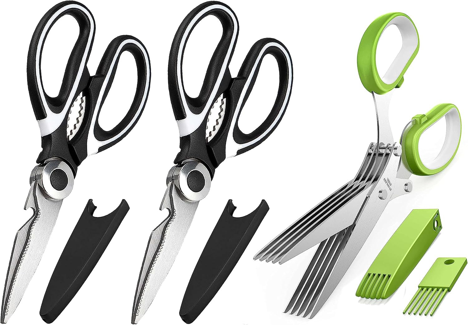 Kitchen Scissors 3 Pack - Replacement - Stainless Steel Cooking Shears for Cutti