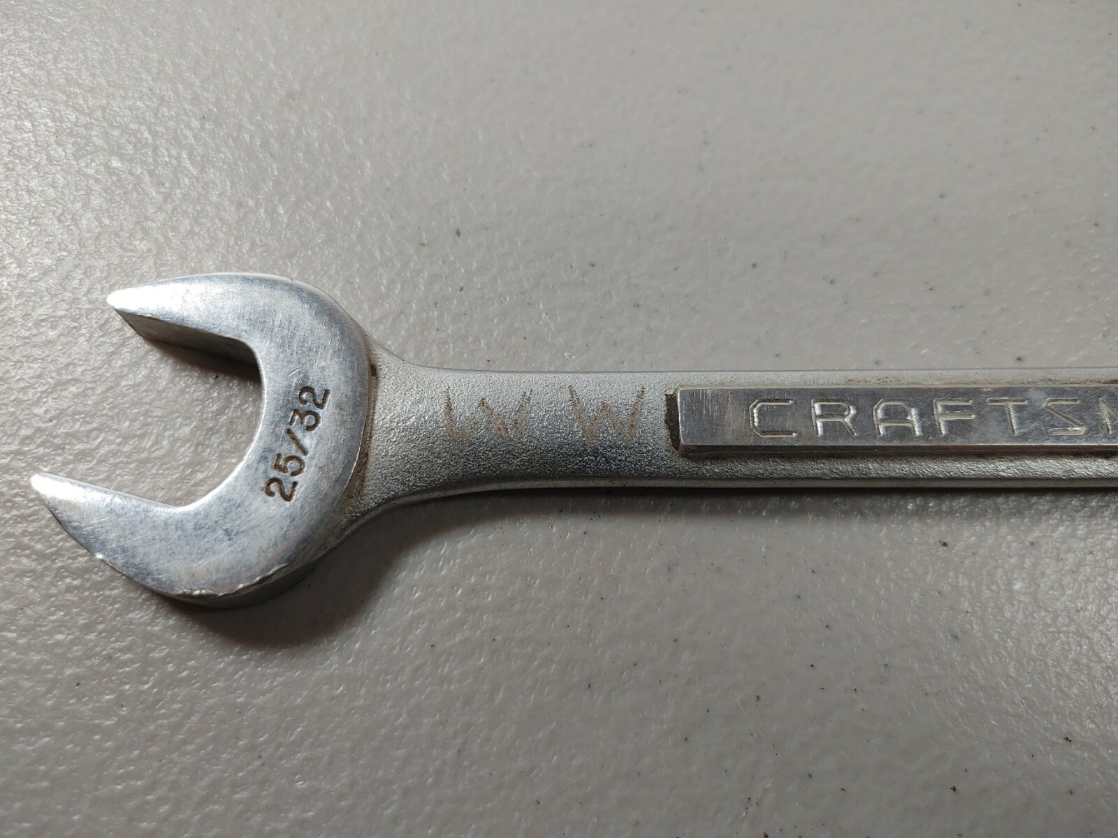 Craftsman Open End Wrench, =V= series, sizes 25/32 X 13/16”, 44583 USA