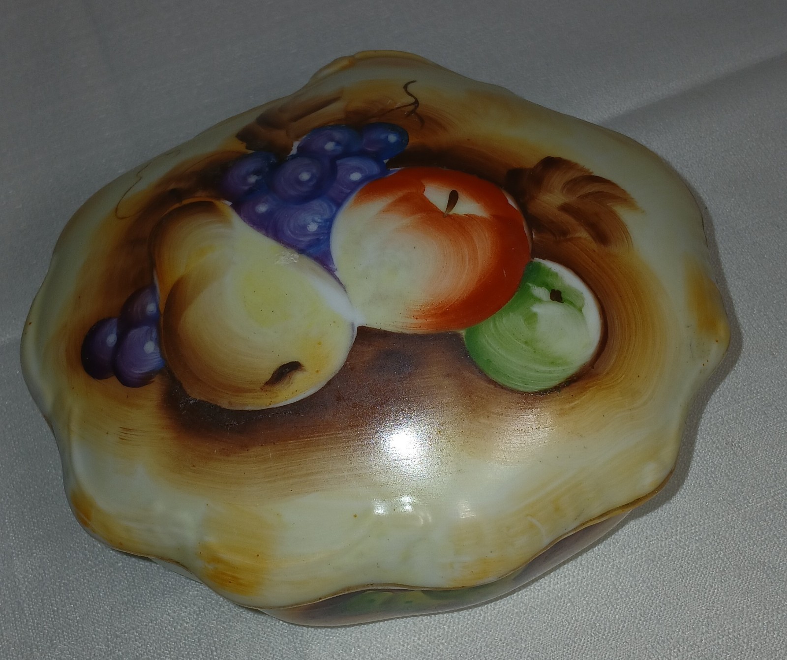Ceramic Hand Painted Fruit Trinket Box