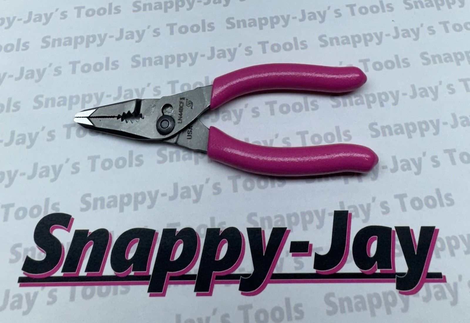 Snap-on Tools NEW ELECTRIC PINK 5" Mini Long Nose Slip Joint Pliers LN44BCF