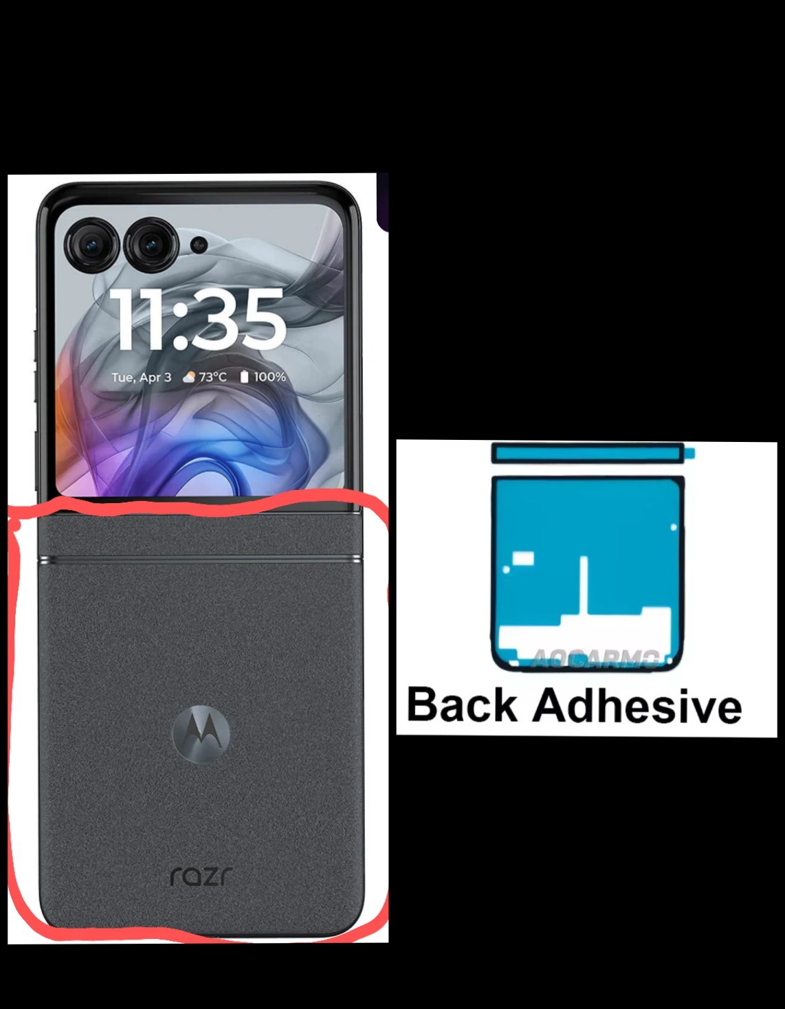 Motorola Moto Razr 2024/Razr 50 Back Cover Adhesive Replacement