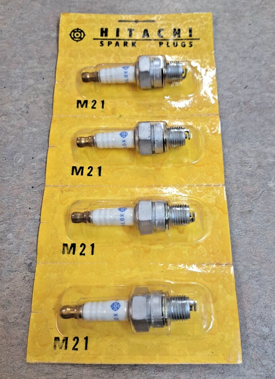 Pack of 4 Hitachi M21 Halox Spark Plugs, Fits many motorcycles  Free Shipping