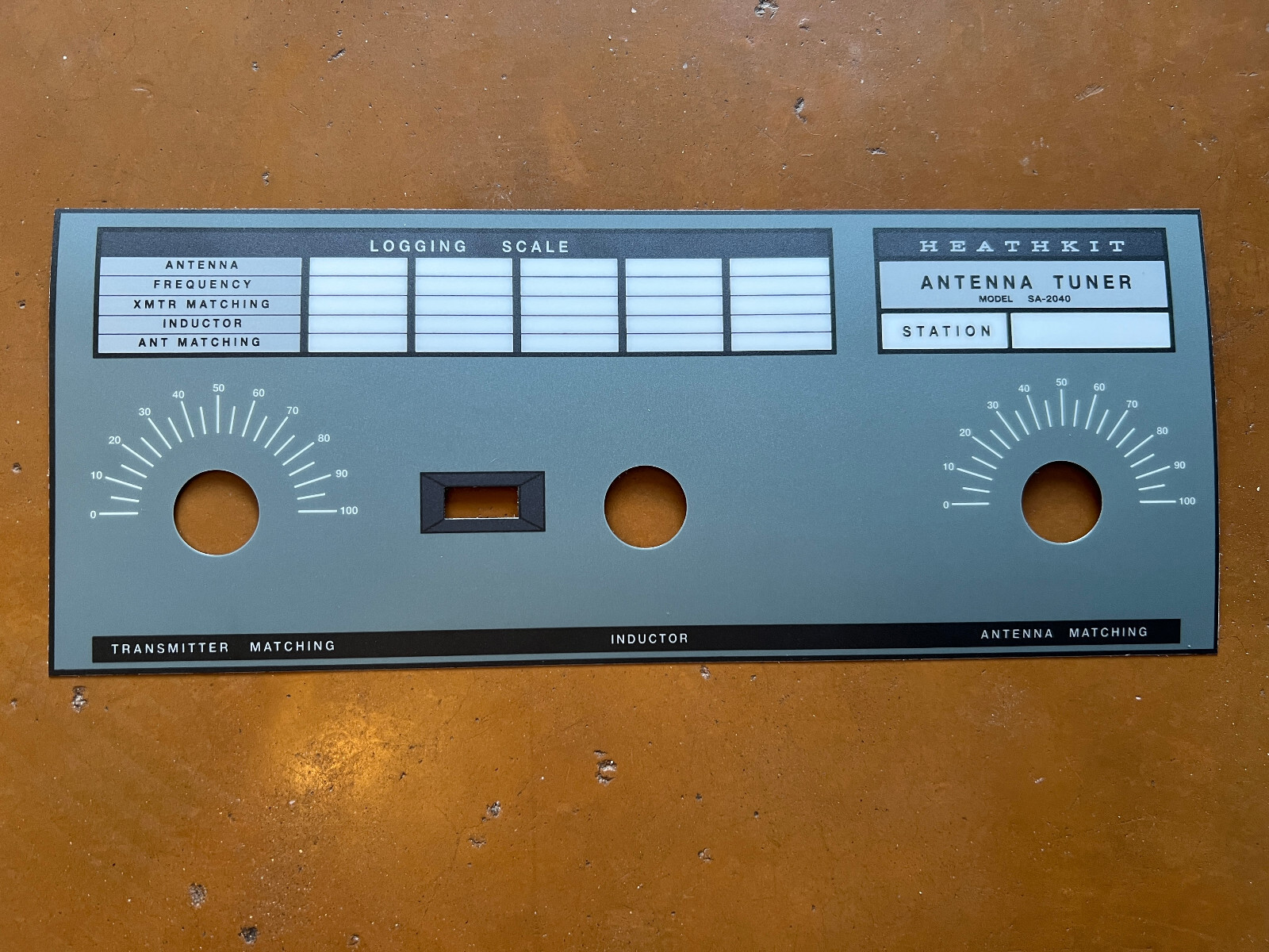 Heathkit SA-2040 front panel overlay