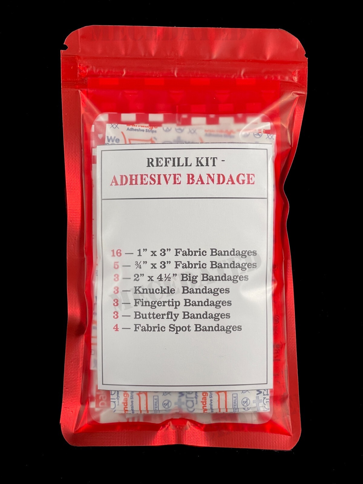 ADHESIVE BANDAGE REFILL KIT  FIRST AID EMERGENCY SURVIVAL KITS & BUTTERFLY STRIP