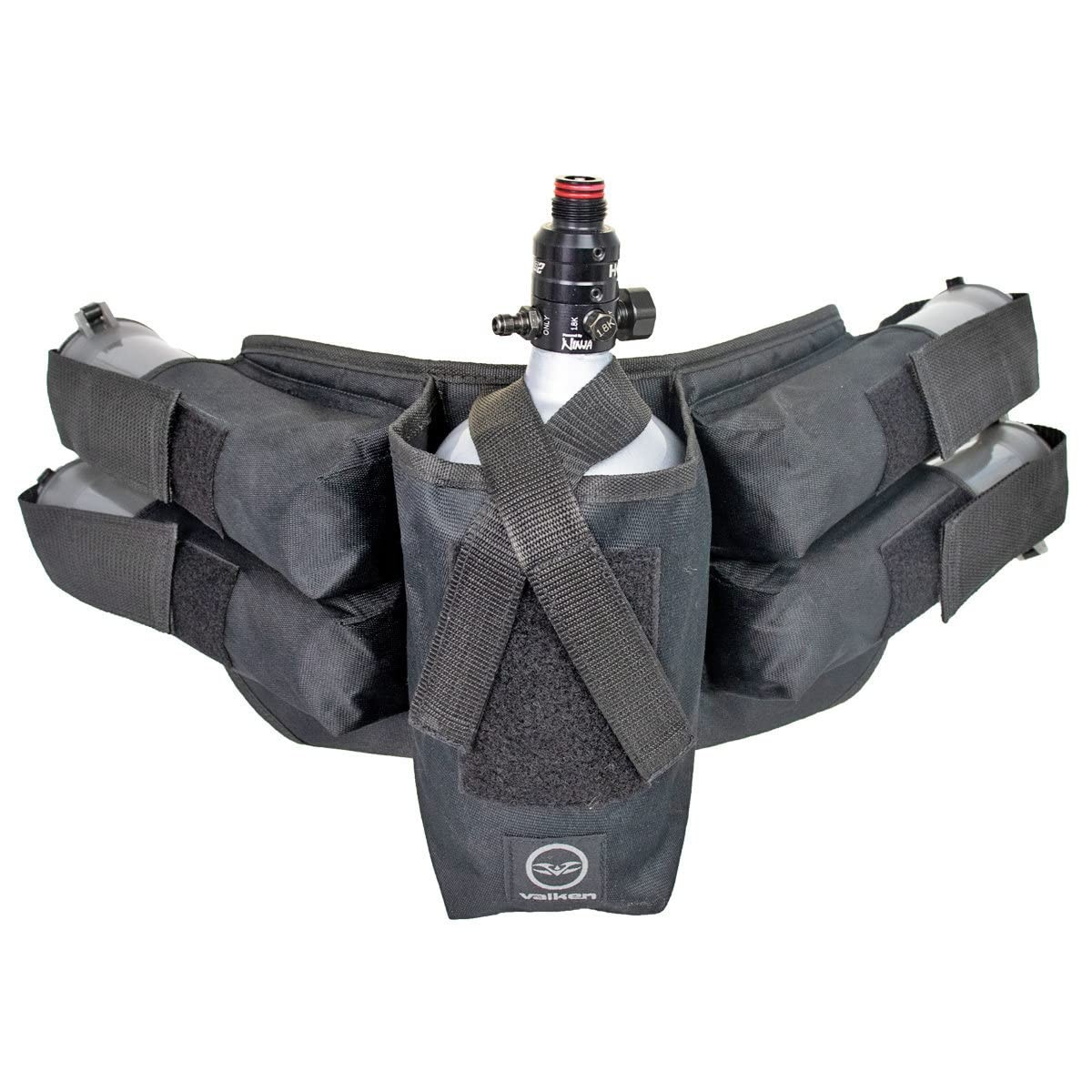 Valken Paintball 4+1 Harness - Holds 4 Pods & 1 Tank - Black V-TAC TACTICAL